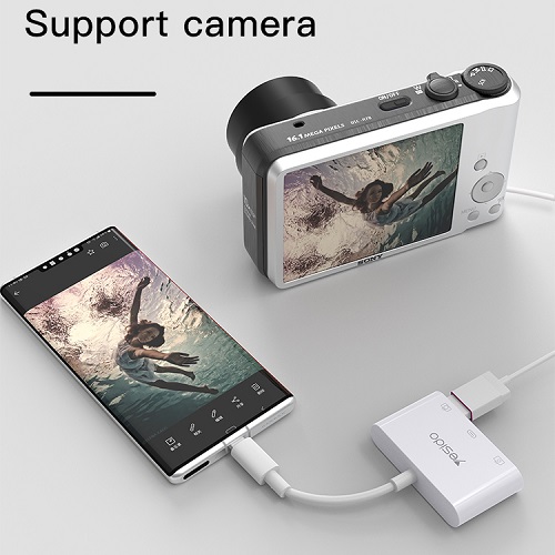 مبدل چند کاره OTG و Yesido  Type C مدل GS17