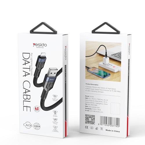 کابل USB به لایتنینگ Yesido مدل CA106
