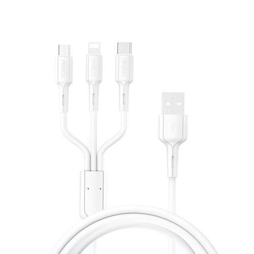 کابل یو اس بی به لایتنینگ تایپ سی میکرو Yesido مدل CA41