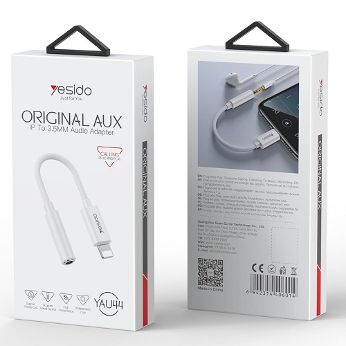 تبدیل جک Aux به لایتنینگ Yesido مدل YAU44