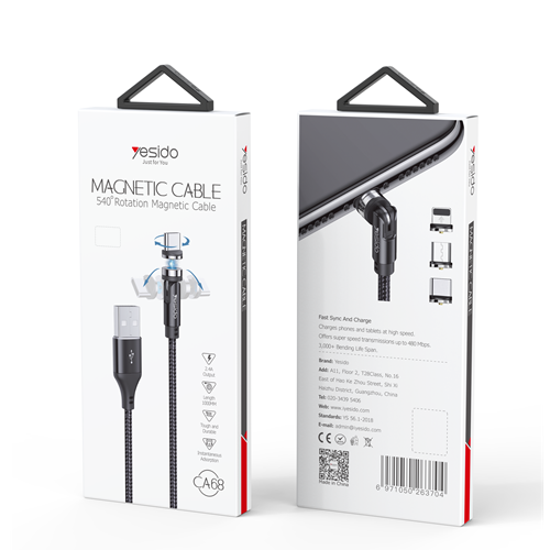 کابل مگنتی سه کاره Yesido مدل CA68