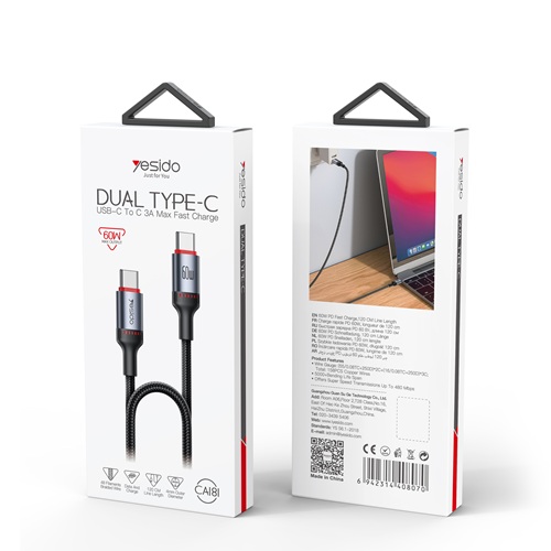 کابل دو سر تایپ سی Yesido مدل CA181