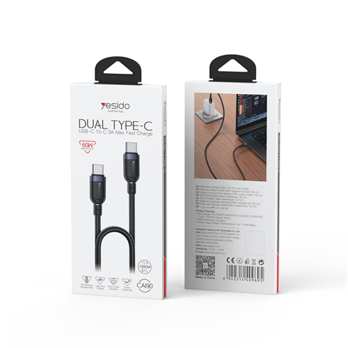 کابل دو سر تایپ سی Yesido مدل CA190