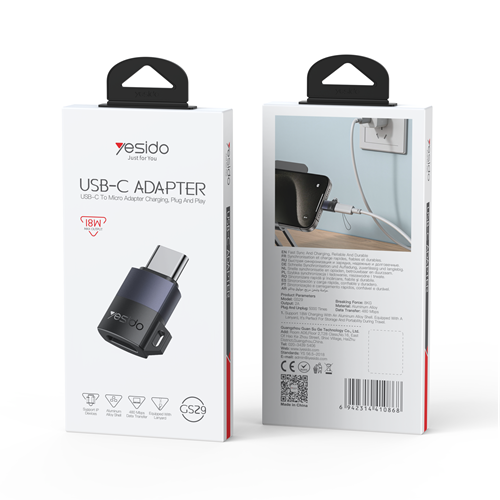 مبدل MICRO USB به تایپ سی Yesido مدل GS29