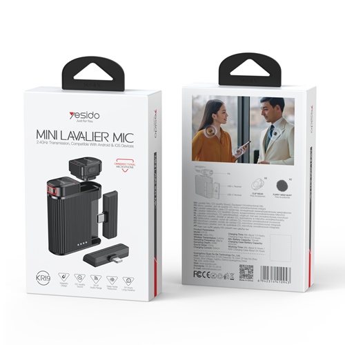 میکروفون یقه‌ای بی‌سیم Yesido مدل KR19
