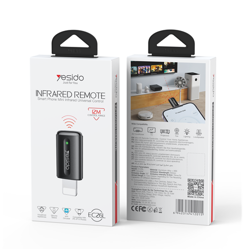 کنترل از راه دور مادون قرمز لایتنینگ Yesido مدل EC26