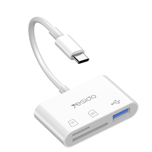مبدل چند کاره USB و Yesido  Type c مدل GS16