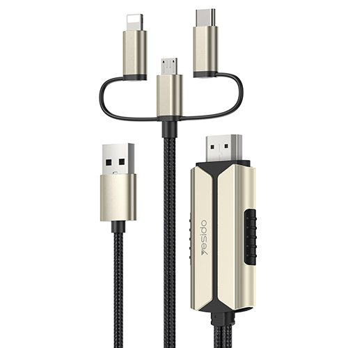 کابل HDMI سه سر Yesido مدل HM14